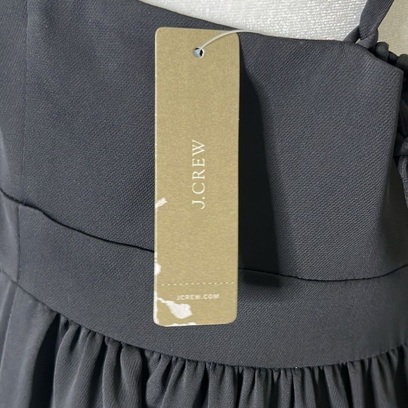 J Crew Long Drapey Spaghetti-Strap Maxi Dress Black Size 4 NWT Formal - Picture 6 of 12
